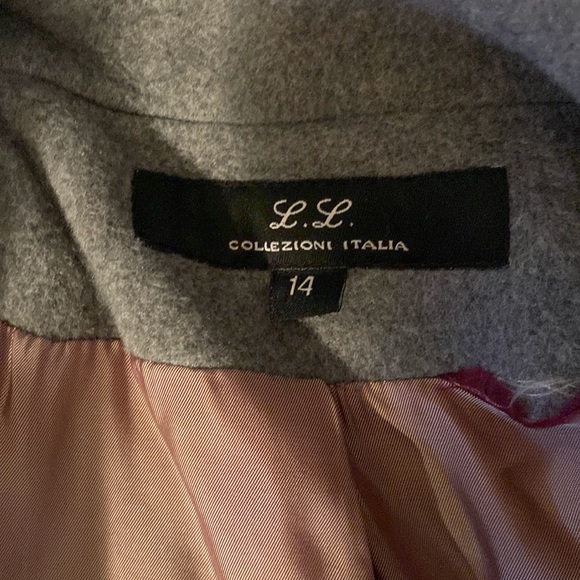 Vintage LL COLLEZIONI ITALIA Military Decorative Clasps Heather Grey Coat - Picture 7 of 11